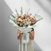 Blush Cappuccino Greenery Bouquet L